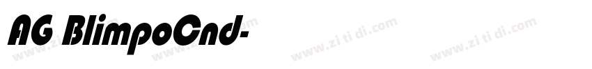AG BlimpoCnd字体转换